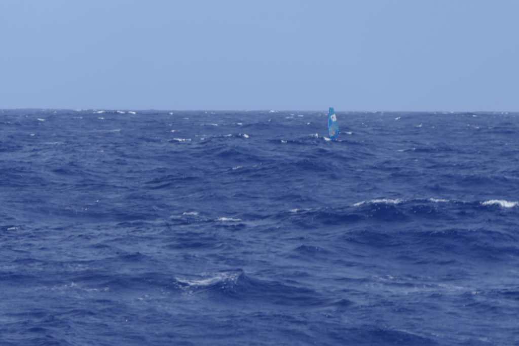 Windsurfing in the middle of the Atlantic