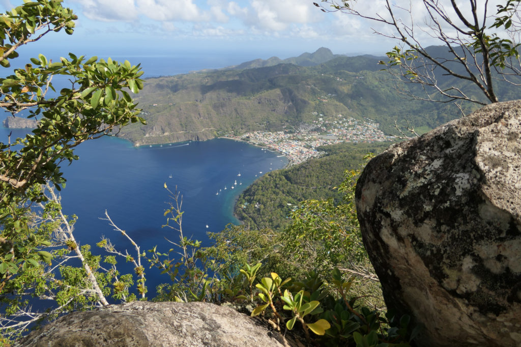 Looking down at Soufriere