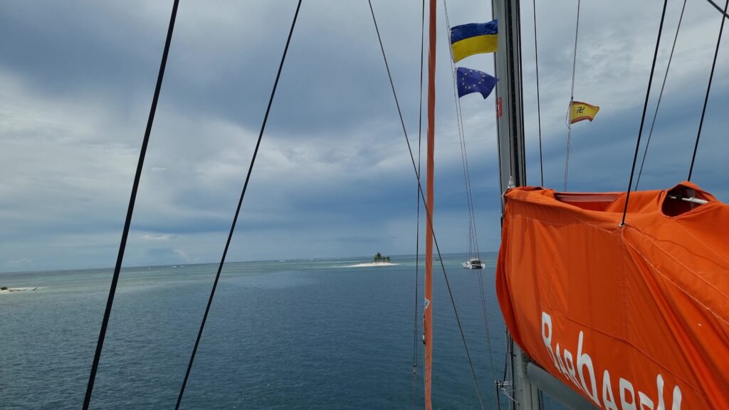 Flying the Flag of the Guna Revolution together with the Ukranian and EU flag