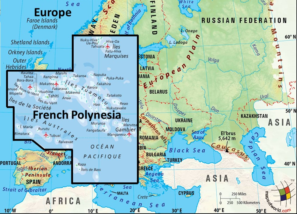 Europe versus French Polynesia