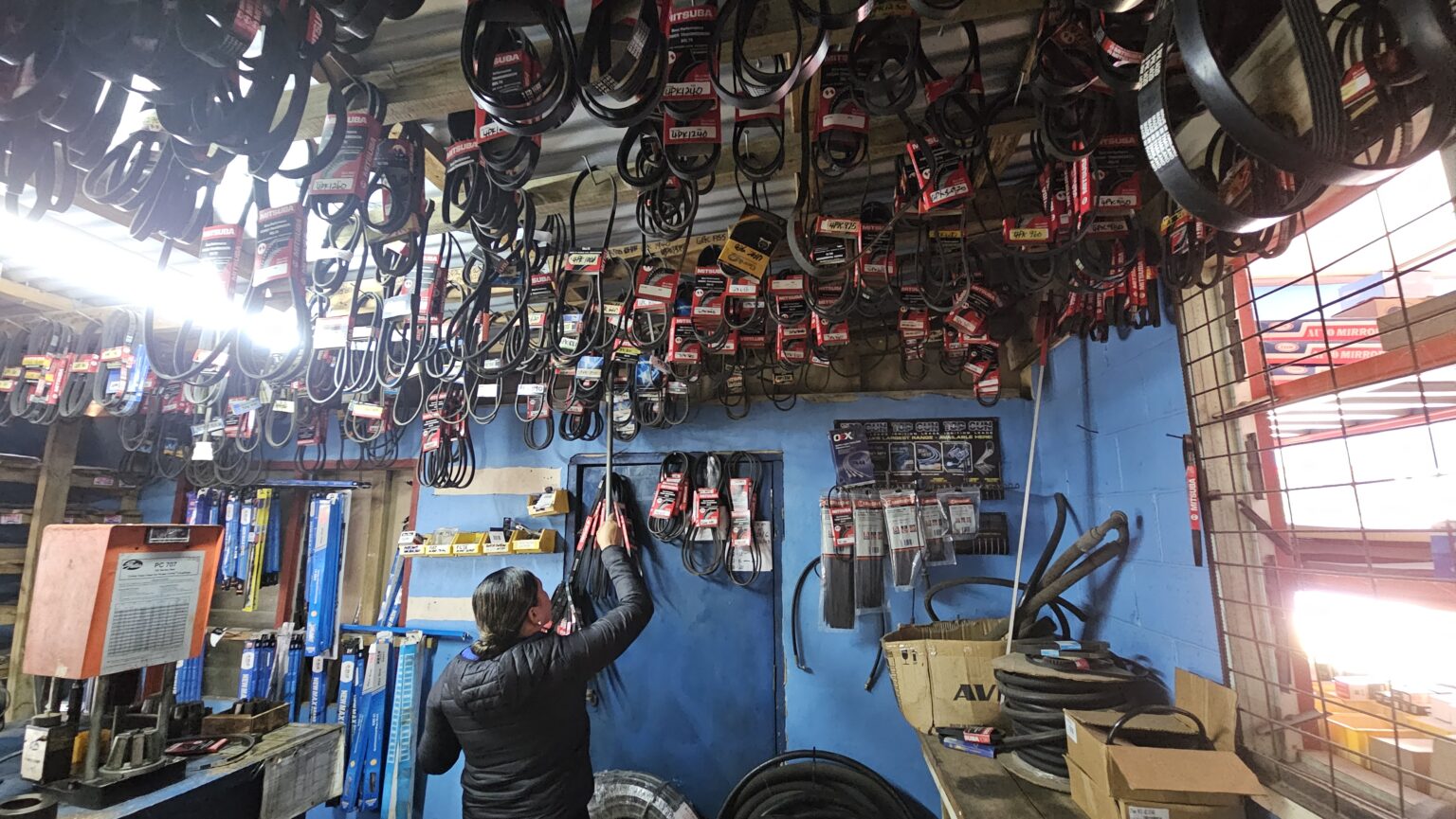 Luckily the auto shop has many...