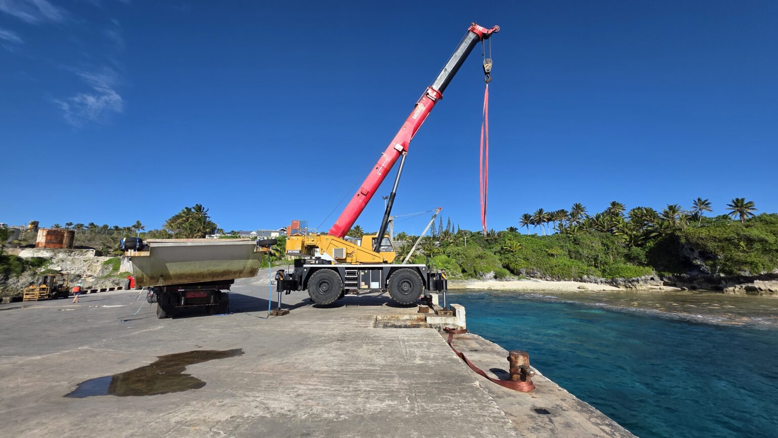 They need cranes, barges and ...