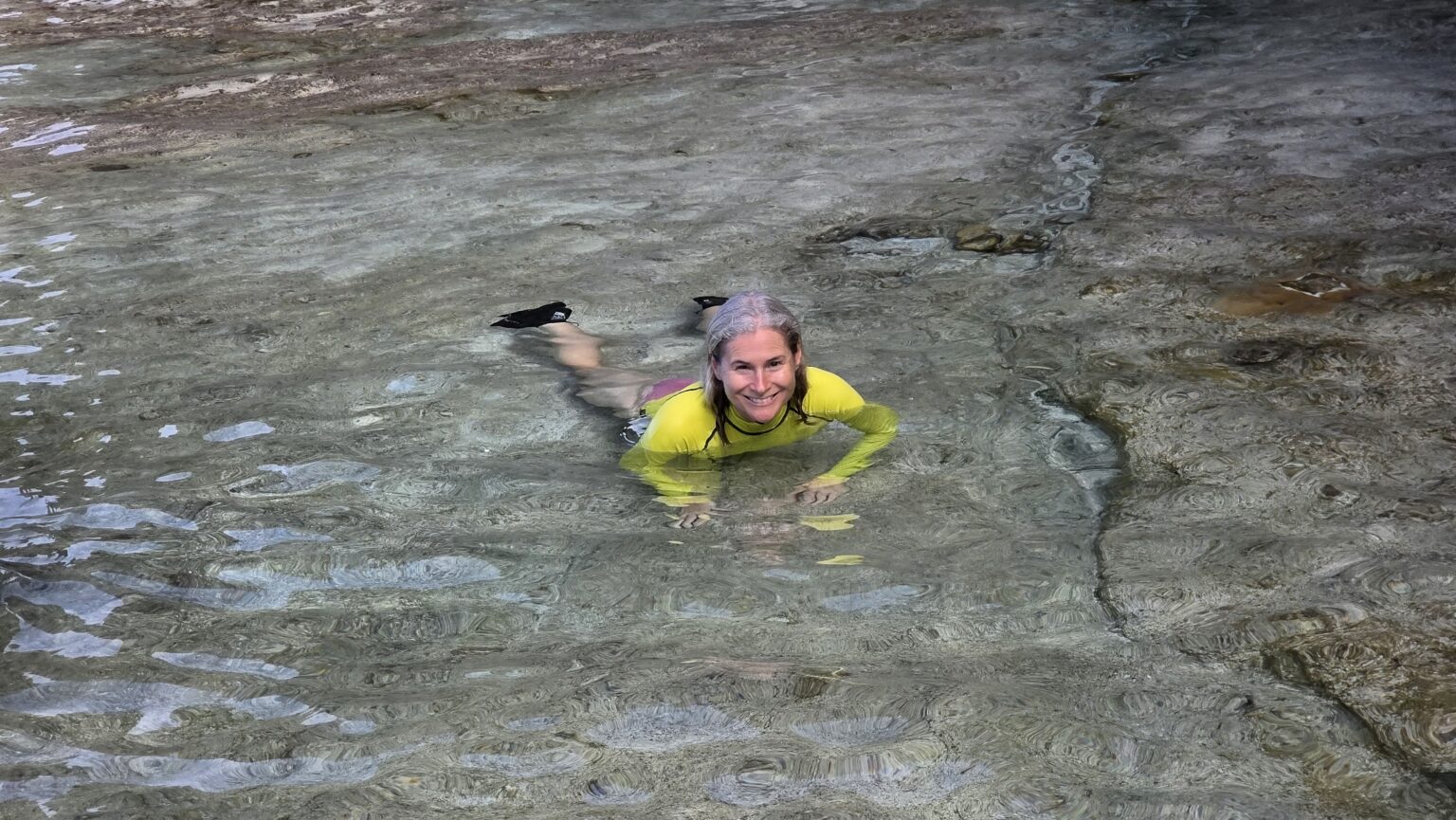 Nora enjoying a swim