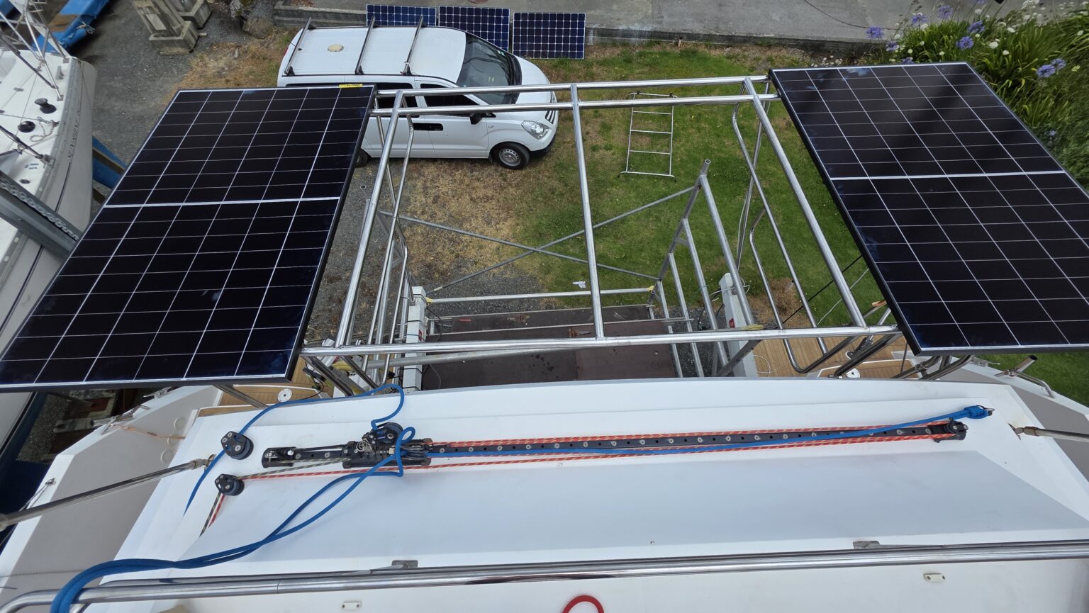 We got an upgrade to our solar panel arch...