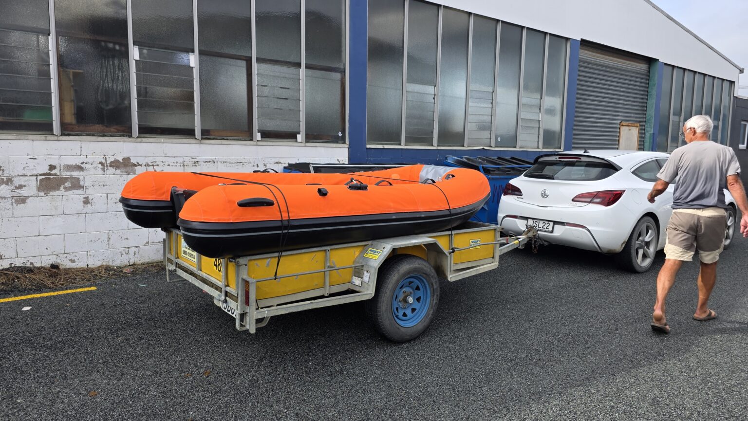 Nice new dinghy - with orange chaps