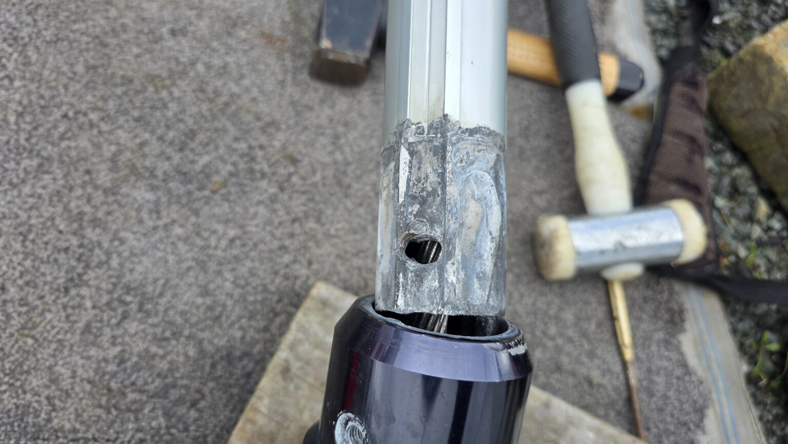While the mast was down we found many other problems like the furler...