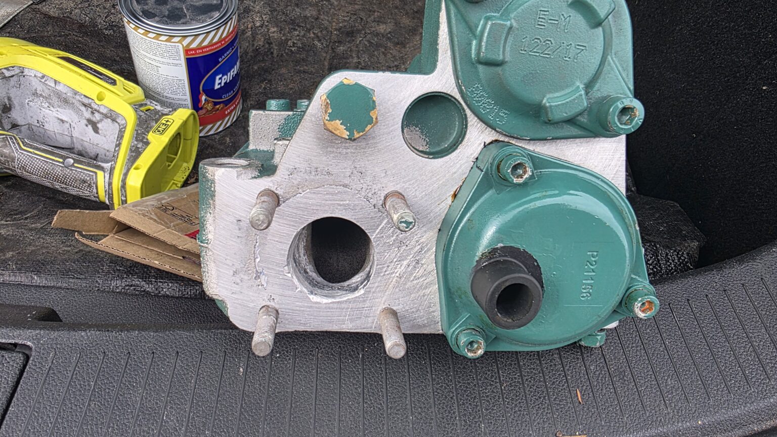 The spare heat exchanger got re-welded
