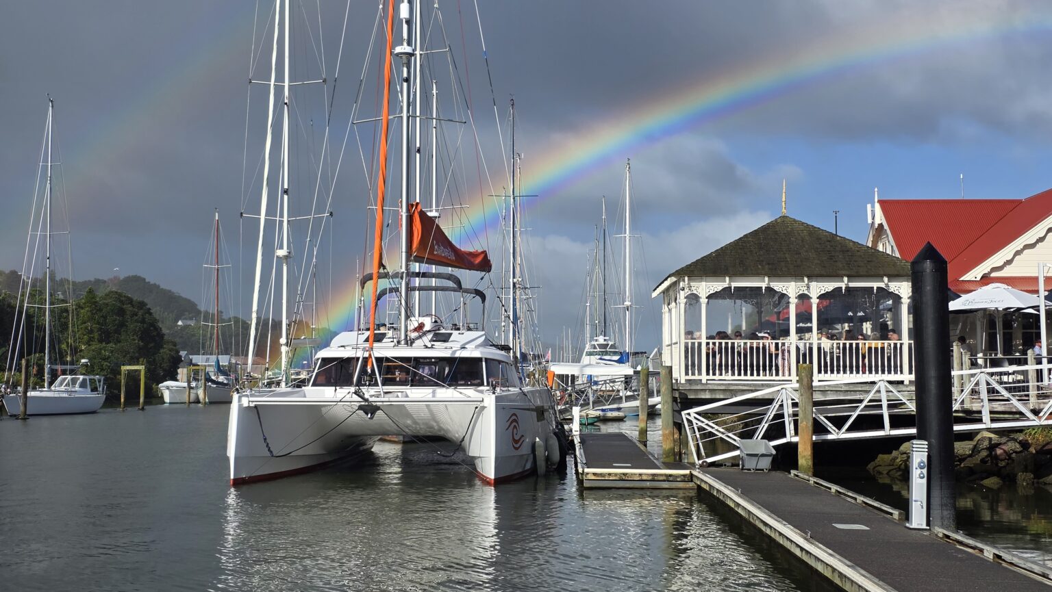 Not being superstitious brings bad luck. That`s why I take this rainbow as a sign for a great passage