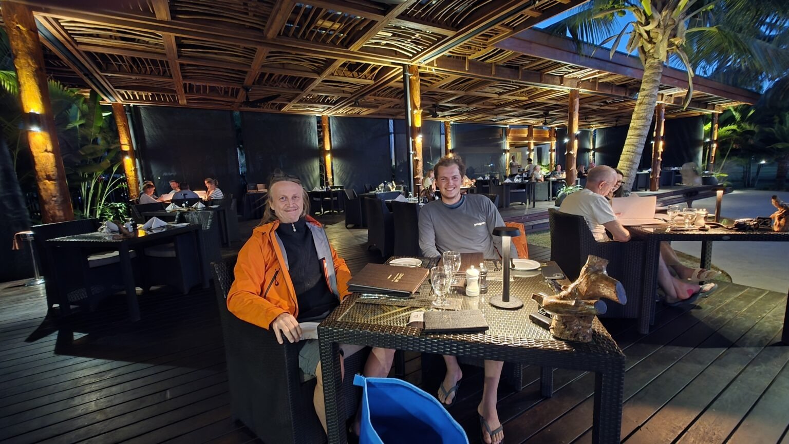 Phil and I relaxing at Musket Cove - still recovering from our passage from NZ