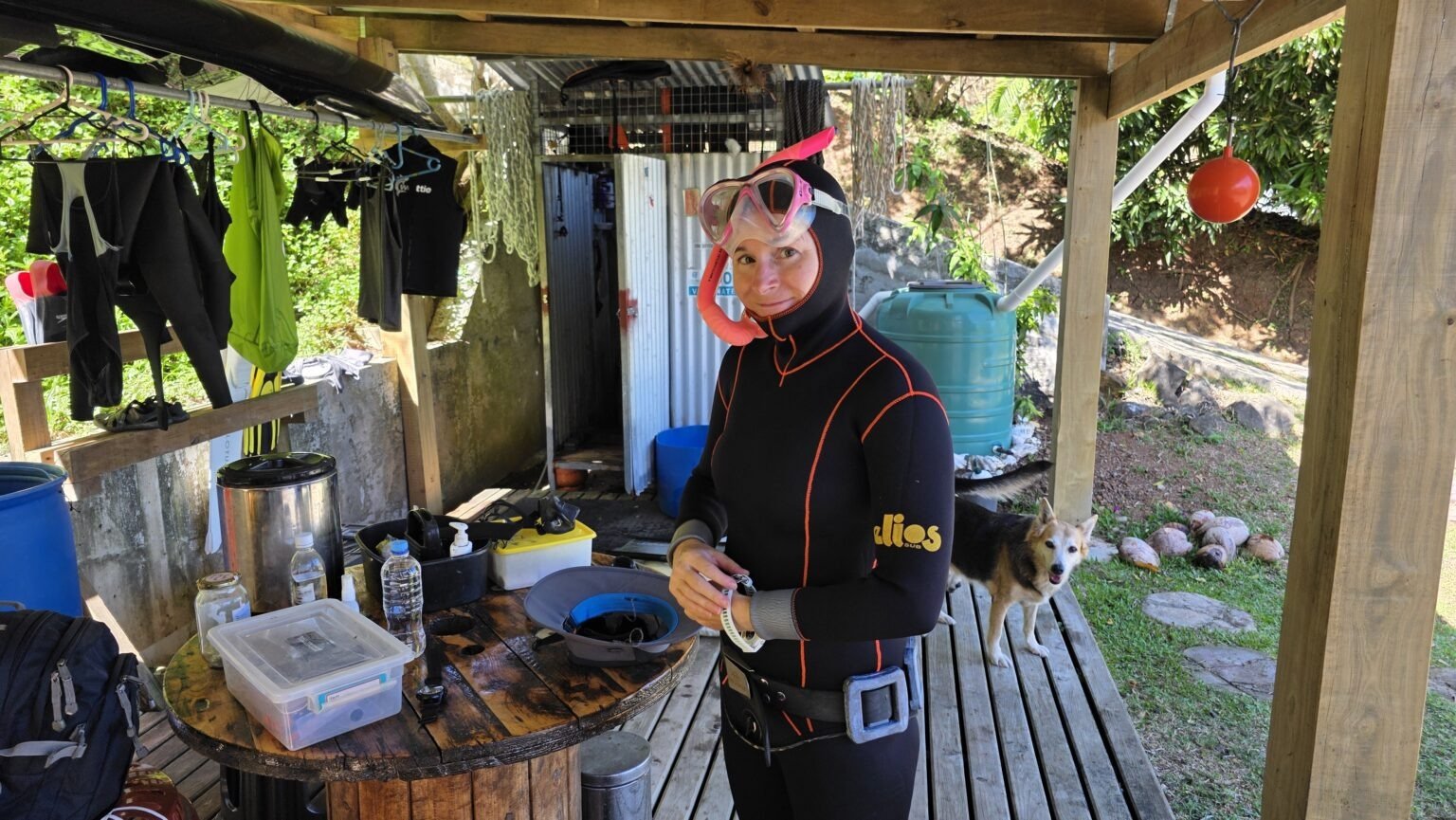 Nora is ready for some freediving refresher training